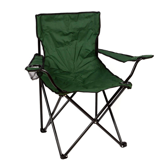 Folding Canvas Camping Armchair - By Redwood: Black