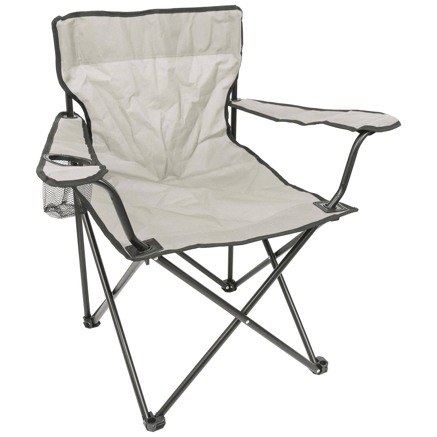 Folding Canvas Camping Chair: Beige