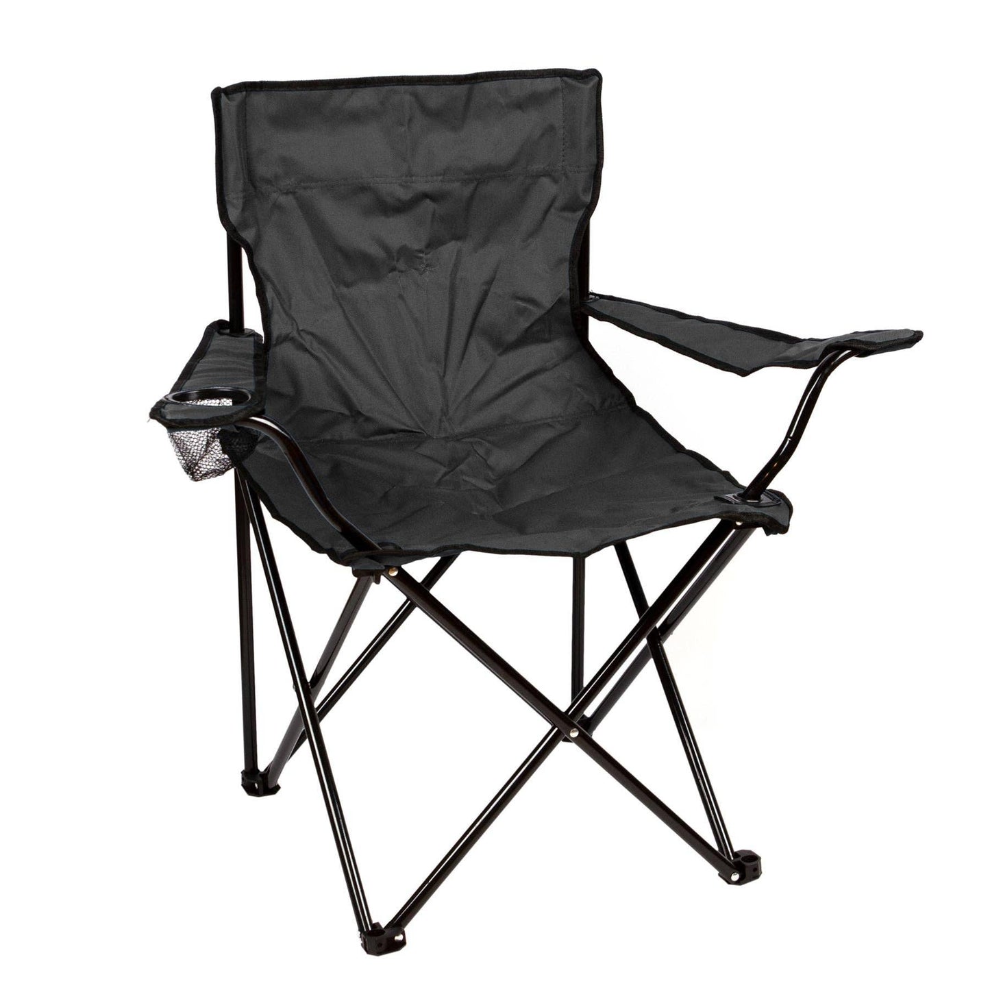 Folding Canvas Camping Armchair - By Redwood: Black