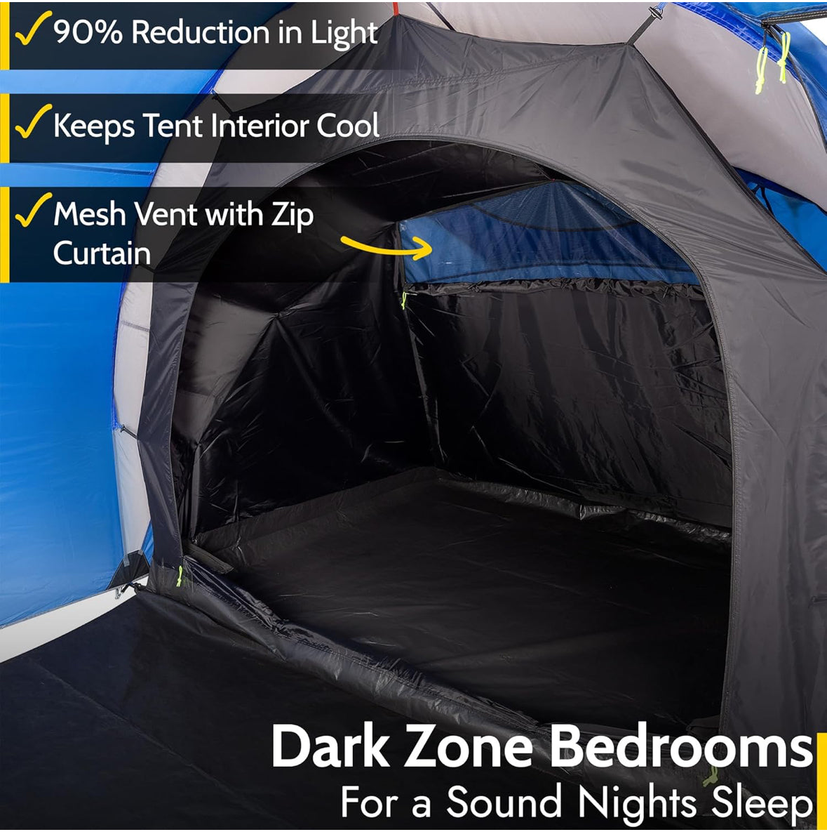 Trail Hartland XL 6 Man 2 Room Tent with Living Area