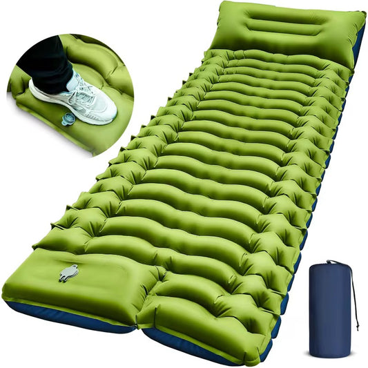 Camping inflatable sleeping Mat built-in pedal pump