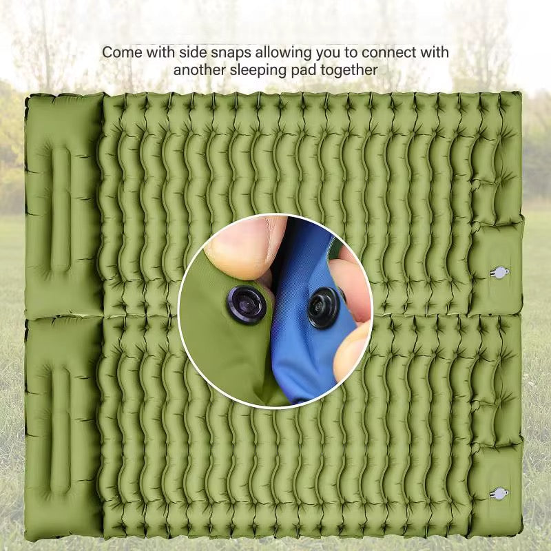 Camping inflatable sleeping Mat built-in pedal pump