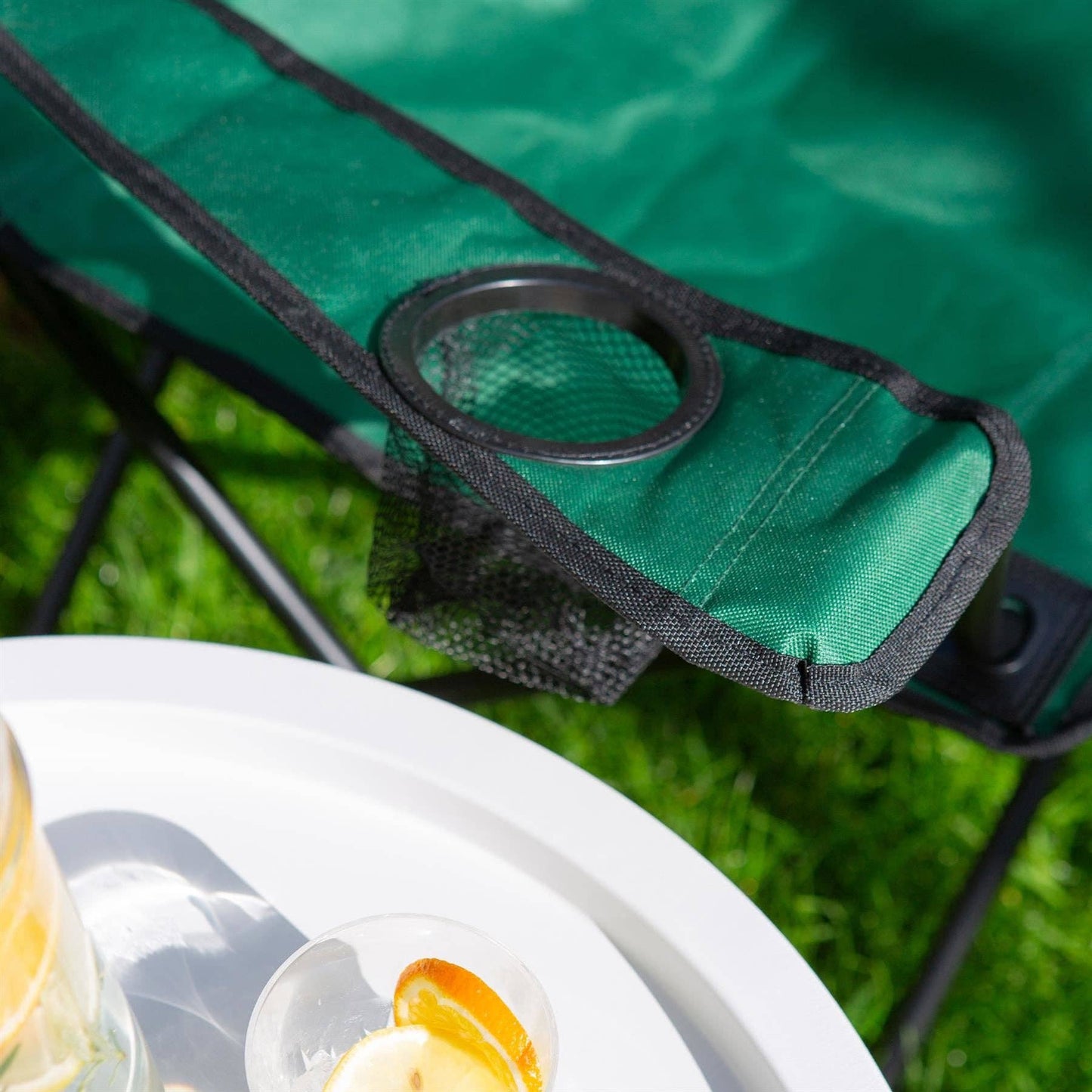 Folding Canvas Camping Chair: Beige